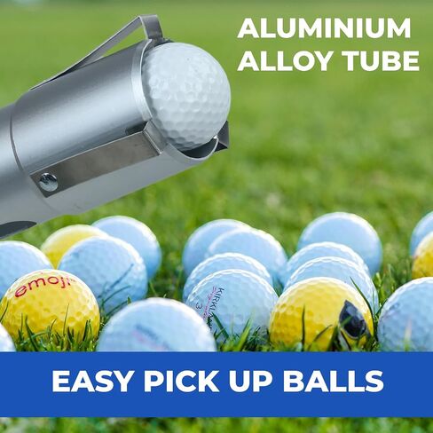 Golf Ball Retriever | Portable Golf Shag Bag | Collector with Detachable Aluminium Alloy/Plastic Tube with Pocket & Tee Holder Storage Picker in Saudi Arabia