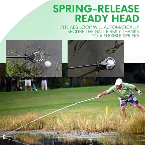 مسترد كرة الجولف | حقيبة الجولف المحمولة | جامع مزود بأنبوب من سبائك الألومنيوم/البلاستيك قابل للفصل مع منتقي تخزين للجيب وحامل المحملة in Kuwait