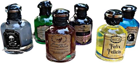 مجموعة من 6 زجاجات جرعات كبيرة الحجم من سلسلة خاصة مختومة من مجموعة جرعات الهالوين السحرية من مجموعة جرعات هدايا لامعة in Kuwait