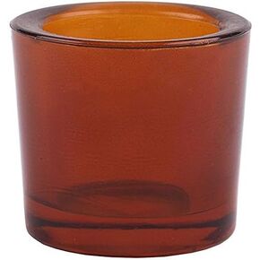 Heavy Glass Votive and Tea Light Candle Holders (12, Dark Blue)