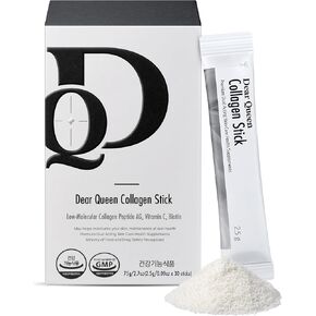 Dear Queen Collagen Stick (60 Sticks, 60 Days) - Low-Molecular Fish Collagen Peptides Powder | Korean Inner Beauty Supplement for Skin, Hair, Nails. Biotin, Vitamin C. in Kuwait