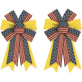 Large US Army Wreath Bows Linen Army Green Bow Burlap Military Camo Ribbon Bow for Wreath Front Door Patriotic Decor Bow for 4th of July Retirement Party Indoor Wall Wreath Decoration Supplies
