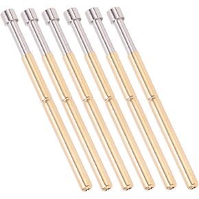 100pcs Spring Test Pogo Pin Concave Head Type Spring Test Probe Brass Material 2.02mm/0.1in Tube Diameter 33.35mm/1.3in PCB Testing Pins