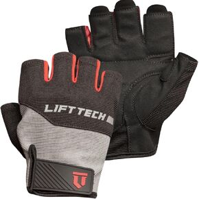 Lift Tech Men's Classic Exercise Gloves - Workout Gloves for Men Into Weights, Strength Training, Powerlifting - Fitness Gloves for Men - Gray,XL