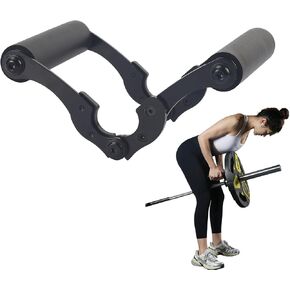 V Bar Row Landmine Handle Attachment for Barbell Bars，Solid Mine Double D Row Handle Grips with Non-Slip Rubber Grips, T-Row Attachment for Olympic Strength Training Bars