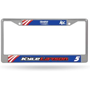 Rico Industries NASCAR Kyle Larson 12" x 6" Silver Chrome Frame 12" x 6" Chrome Frame - Car/Truck/SUV Automobile Accessory