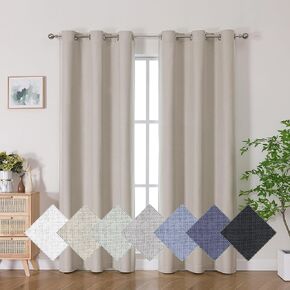 Tan 100% Blackout Curtains 72 inch long 2 Panels for Living Room, Tan Blackout Curtains Thermal Insulated Draperies, Heat and Full Light Blocking Panels for Bedroom (2x40Wx72L, Grommets)