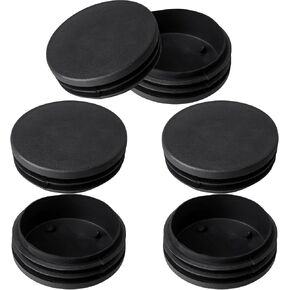 6pcs 3inch PVC Caps, Round Plastic End Caps Hole Plugs, Black Round Tubing Plug, Pipe Tubing End Cap for Chair Table Stool Leg Metal Tubing Furniture Legs