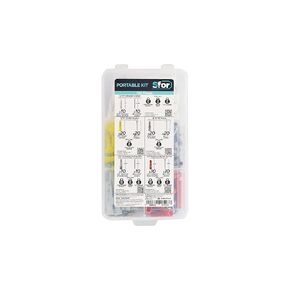 SFOR - Anchors and Screws Assortment Kit - Bolts - 3 Toggle Anchors + 80 Plastic Anchors + 93 Nylon wall Anchors + 176 Philips Flat Head Screws + 300 Cable Ties with Organizer Box - Pack of 652 Pcs