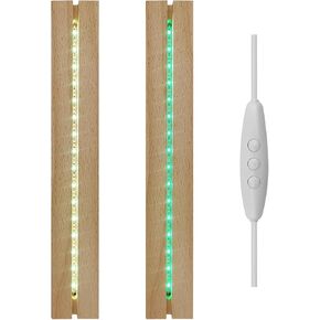 11.81 inch Wooden Led Light Display Pedestal, Rectangle Led Lights Display Base Wooden Lighted Base Stand Multicolor Wood Led Light Base Rectangle Led Light Display Base Stand (1Pc)