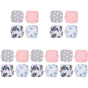 Amosfun 20 Pcs Sanitary Napkin Storage Bag Toiletry Bag for Travel Women Accessory Mini Makeup Bag Toiletry Bags for Traveling Travel Storage Bag Period Pads Miss Packet Cosmetic Polyester