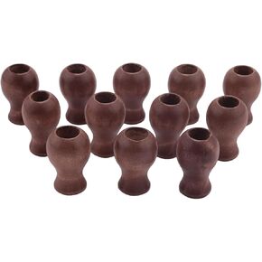 12 Pack Brown Window Blind Wood Cord Knobs Wooden Hanging Ball Blind Small Pendants Pull End for Blinds or Shades Brown Horizontal Blinds and Shades Window Treatments Accessories in Saudi Arabia