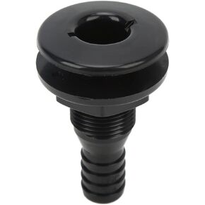 Thru Hull Fitting, 3/4in Boat Through Hull Connector ABS Plastic Thru Hull Bilge Pump Drain Vent Hose Coupling Drain Outlet Accessory for Boats(Black) in Kuwait