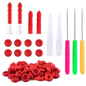 Caulk Cap,50pcs Red Caulk Saving Cap Caulk Caps Caulk Finishing Tool with 3 Piercing Needle,2 Caulk Nozzle for Sealing and Preserving.