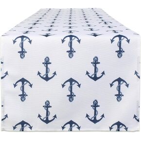 DII Outdoor Tabletop Collection, Stain Resistant & Waterproof, 14 x 72, Anchors Away
