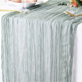 DOLOPL Beige Table Runner 10FT Cheesecloth Table Runner for Wedding Decorations Gauze Cheese Cloth Table Runner for Baby Shower Decorations Sheer Centerpiece Table Decorations Party in Kuwait