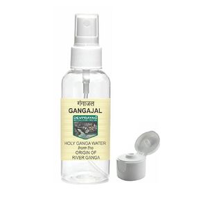 dève herbes Devprayag Gangajal Holy Ganga Water from The Origin or Beginning of River Ganga at Devprayag in Pet Bottle with Spray & Fliptop 200ml (6.7oz)