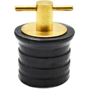 MARINE CITY 1-1/4 Inch Rust Proof Strong and Sturdy Fine Finish Drain Plug with Innovative Design for Boats Yachts Kayaks Marines Brass Drain Plug with Neoprene Seal