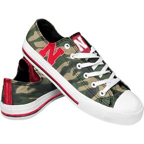FOCO Nebraska Womens Camo Low Top Canvas Shoe Size 9
