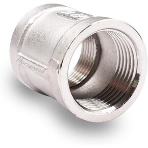 3/4 npt Stainless Steel fitting, home brew adapter female threaded pipe cast coupling for plumbing tubing shower hose water heating extender