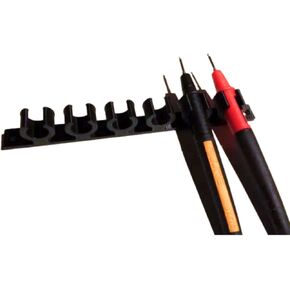 SplashNColor Test Lead Probe Holder Mount - Desk Mounted Holder for Multimeter & Oscilloscope Test Leads - Hands-Free, Secure, Adjustable, Easy Installation, Professional Grade for Labs, Workshop