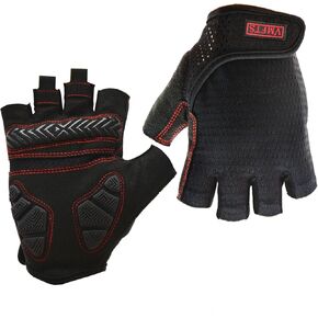 Motorcycle Glove Non-slip Cycling Gloves Spin Bike Weightlifting Gloves for Men Womens Premium Wear-resisting Gym Gloves Half Finger Black