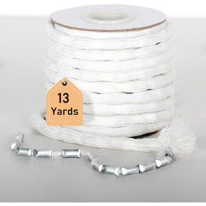 13Yard Curtain Weights Tape, Drapery Weight Rope, Heavy Drapery Weights for Outdoor Indoor Tulle Fabrics, Weighted Lead Rope Increase Curtain Weight, DIY Length Curtain Accessories
