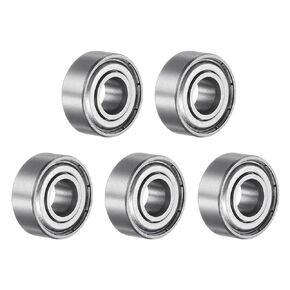 uxcell R168ZZ Deep Groove Ball Bearing, 10pcs 1/4" x 3/8" x 1/8" Chrome Steel Z2 Double Steel Shielded Bearing