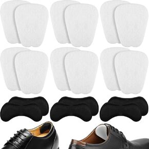 6 Pairs Tongue Pads and 3 Pairs Heel Pads for Shoes That are Too Big Self-Adhesive Heel Grips for Men Women