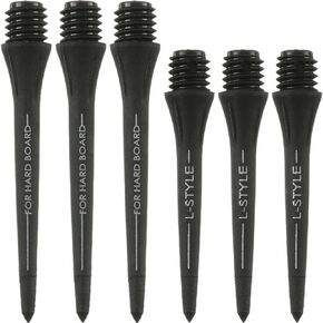 L-style Dart Points: HardLip Conversion Points - to Convert Soft Tip Darts to Steel Tip (6 pack)