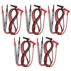 5 Pairs Universal Multimeter Test Leads 1000V 20A Digital Multimeter Probe Test Probes Leads Silicone Electrician Test Leads Needle Probe for Multimeter