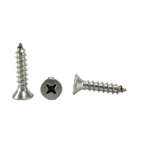#8 X 1-1/2" Stainless Phillips Flat Head Sheetmetal Screw (1/2" to 2" in Listing) 100 Sheet Metal Screws, 82 Degrees (#8 x 1-1/2")