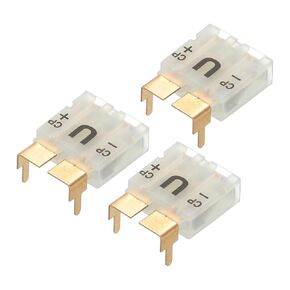 MECCANIXITY 3pcs U Type Thermocouple Wire Connectors Plug Adapter High Temperature 220°C(428°F) for Thermocouple Sensor Probe with 3 Stands White