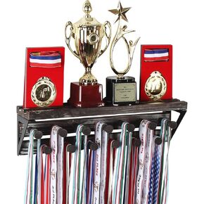J JACKCUBE DESIGN Rustic Wood Wall Mount Display Rack -MK670A
