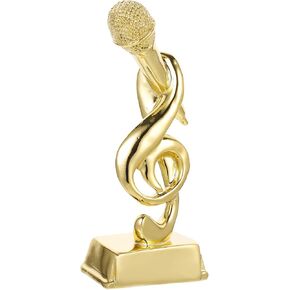 Desk Mic Music Trophy Childrens Microphone Grammy Musical Singing Competitions Trophy Microphone Music Prize Awards Trophy Children Microphone Trophy Golden Trophy