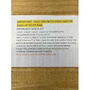 1624 Multi- FIT Filter Sheets Ships Fast