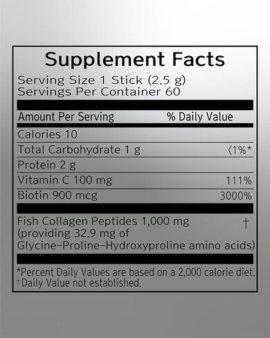 Dear Queen Collagen Stick (60 Sticks, 60 Days) - Low-Molecular Fish Collagen Peptides Powder | Korean Inner Beauty Supplement for Skin, Hair, Nails. Biotin, Vitamin C. in Kuwait