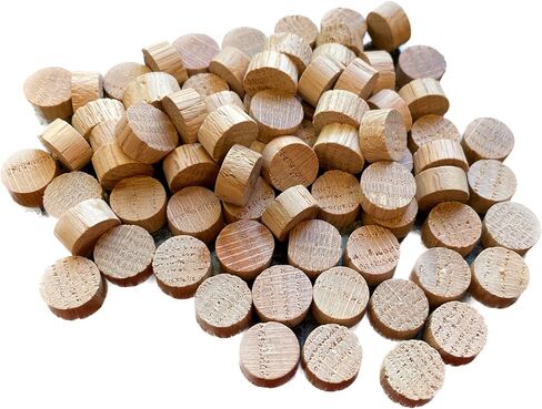 Oak Wood Plugs 1/2 inch, Screw Hole Plugs, Flat Head Wood Plugs (50) in Saudi Arabia