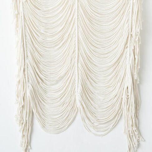 Macrame Curtain Room Divider Doorway CurtainBoho Curtain Doorway Window Wall Decor Fiber Yarn Art Craftsmanship Bedroom Wedding Backdrop Headboard Décor 41" W x 75" L in Kuwait