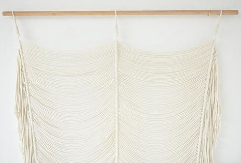 Macrame Curtain Room Divider Doorway CurtainBoho Curtain Doorway Window Wall Decor Fiber Yarn Art Craftsmanship Bedroom Wedding Backdrop Headboard Décor 41" W x 75" L in Kuwait