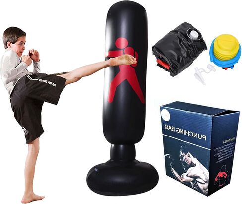 Inflatable Kids Punching Bag - ORULA,Tall 5’ 3" Punching Bags for Kids,Free Standing Punch Bag,Punching Dummy Kids,Kick Boxing Bag with Air Pump Gift Box,Relieve Pent Up Energy in Kids in Saudi Arabia