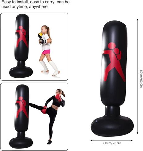 Inflatable Kids Punching Bag - ORULA,Tall 5’ 3" Punching Bags for Kids,Free Standing Punch Bag,Punching Dummy Kids,Kick Boxing Bag with Air Pump Gift Box,Relieve Pent Up Energy in Kids in Saudi Arabia