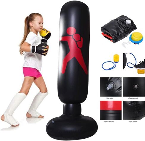 Inflatable Kids Punching Bag - ORULA,Tall 5’ 3" Punching Bags for Kids,Free Standing Punch Bag,Punching Dummy Kids,Kick Boxing Bag with Air Pump Gift Box,Relieve Pent Up Energy in Kids in Saudi Arabia