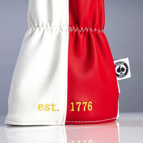 Pins & Aces North Carolina Tribute Premium Golf Club Head Cover - Premium, Hand-Made Leather Headcover - NC Flag Styled, Tour Quality Golf Club Cover - Style & Customize Your Golf Bag in Saudi Arabia