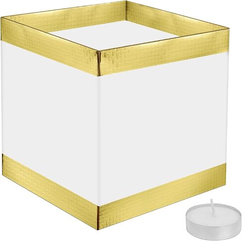 12Pack Reusable Floating Water Lanterns, Square Lanterns with LED Flameless Candles,Table Lanterns Decorative Outdoor for Weeding,Lawn,Pool ,Wishing in Saudi Arabia