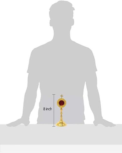 Needzo Monstrance Reliquary, High Polished Brass, Catholic Church Service Supplies, 8 Inches in Saudi Arabia