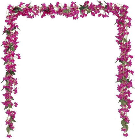 IPOPU 6.23 ft 3 PCS Bougainvillea Artificial Flowers Bougainvillea Garland Bougainvillea Artificial Garland Silk Flowers for Wedding Arch Home Party Craft Art Table Runner Decor(Fuchsia) in Saudi Arabia