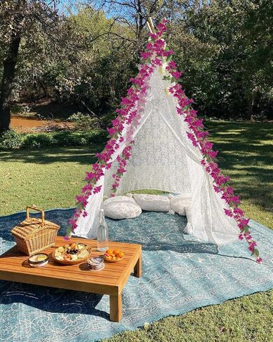 IPOPU 6.23 ft 3 PCS Bougainvillea Artificial Flowers Bougainvillea Garland Bougainvillea Artificial Garland Silk Flowers for Wedding Arch Home Party Craft Art Table Runner Decor(Fuchsia) in Saudi Arabia