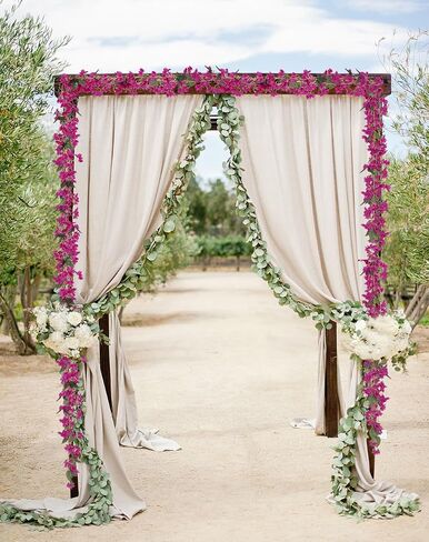 IPOPU 6.23 ft 3 PCS Bougainvillea Artificial Flowers Bougainvillea Garland Bougainvillea Artificial Garland Silk Flowers for Wedding Arch Home Party Craft Art Table Runner Decor(Fuchsia) in Saudi Arabia
