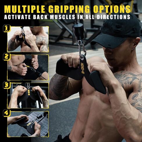 KKH Back Mag Grip Lat Pull Down Bar Set, Lat Pulldown Attachments for Home Gym System with T-bar V-bar, Lat Pulldown Bar Back Workout Equipment in Saudi Arabia